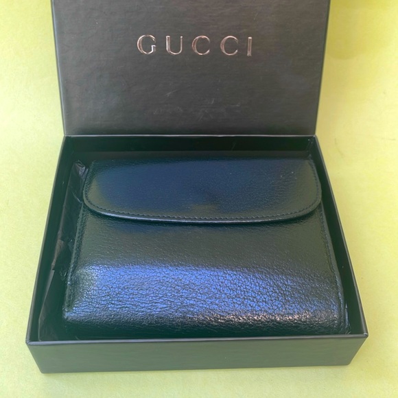 Vintage black Gucci leather wallet in the box - Picture 1 of 15